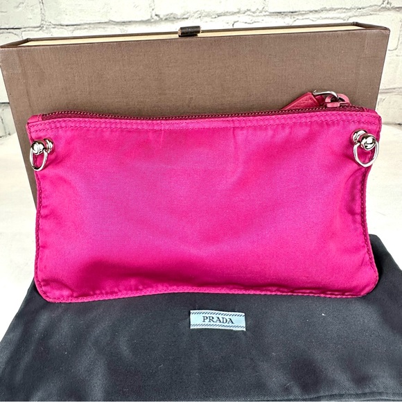 PRADA pink nylon Pouch Crossbody bag with strap - Picture 3 of 14